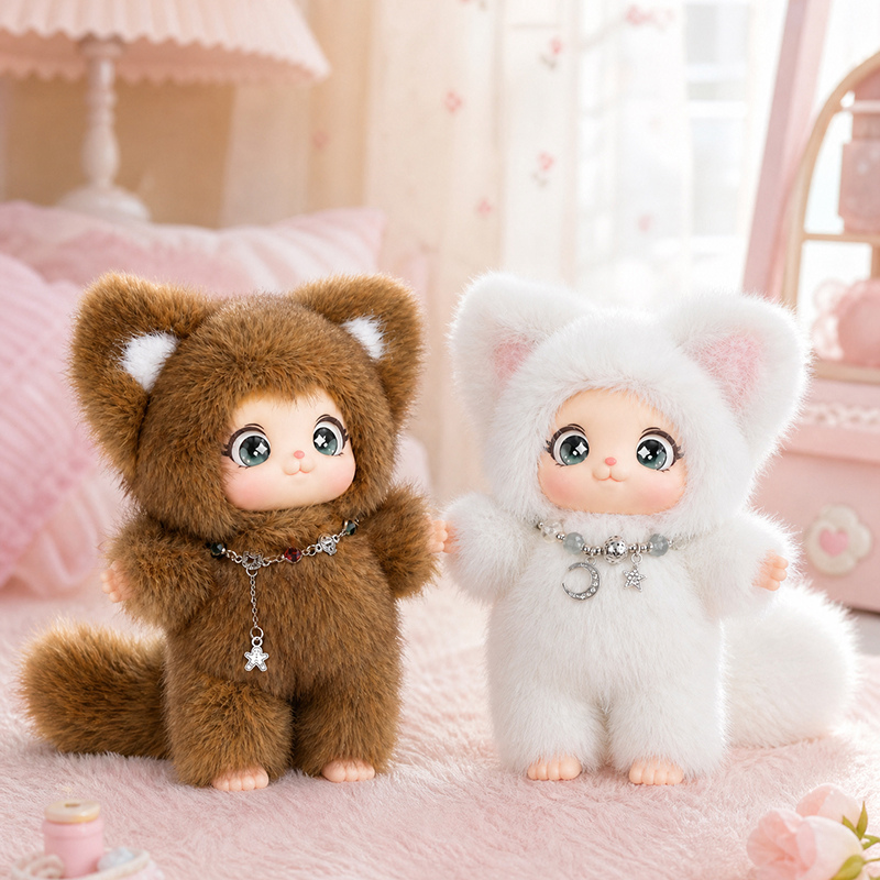 18cm New Cute Family Fox Plush - Home Decor Tv ulasan dan harga