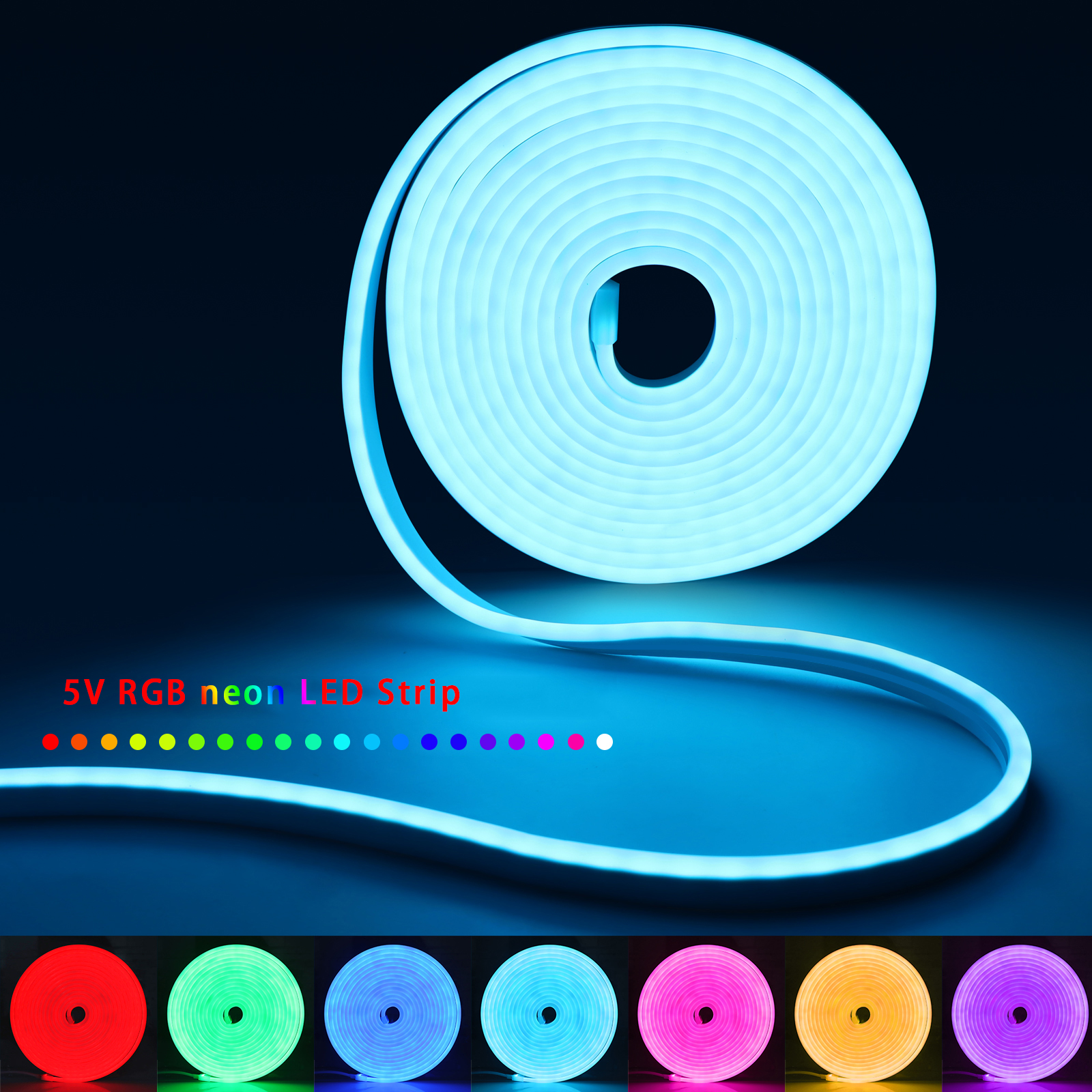 5V USB RGB Neon LED Strip Wate - Home Decor Free App ulasan dan harga