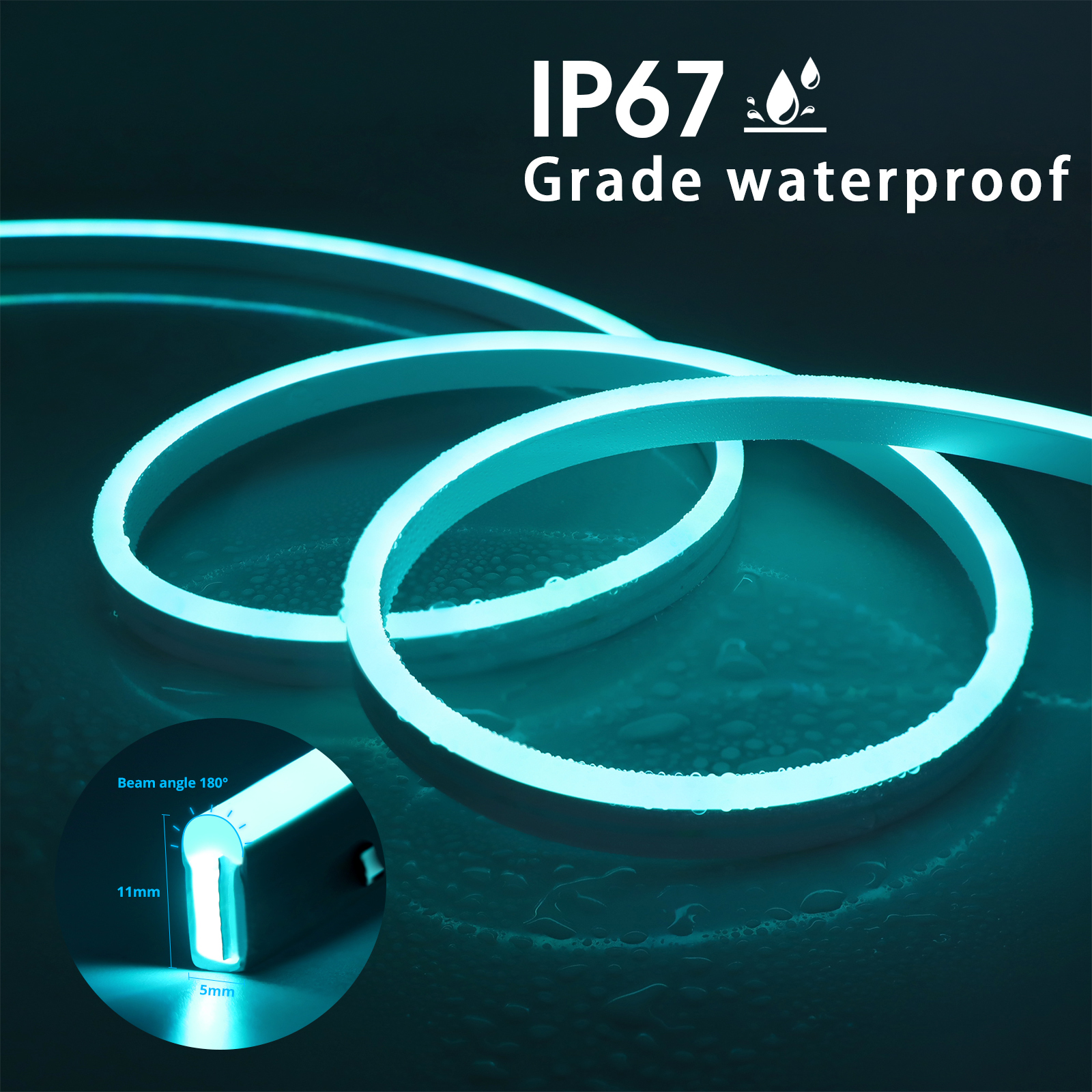 5V USB RGB Neon LED Strip Wate - Home Decor Free App ulasan dan harga