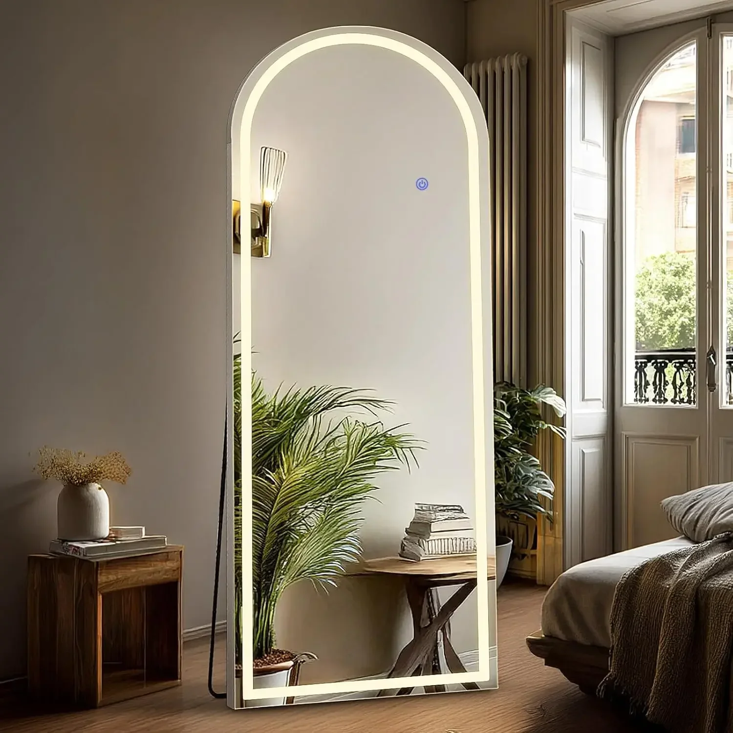 Full Body Wall Mirror with LED - Flooring Home Decor ulasan dan harga