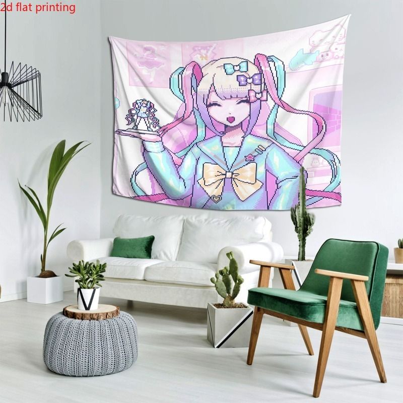 VIKAMA Y2K Anime Tapestry Kawa - Home Decor Y2K ulasan dan harga