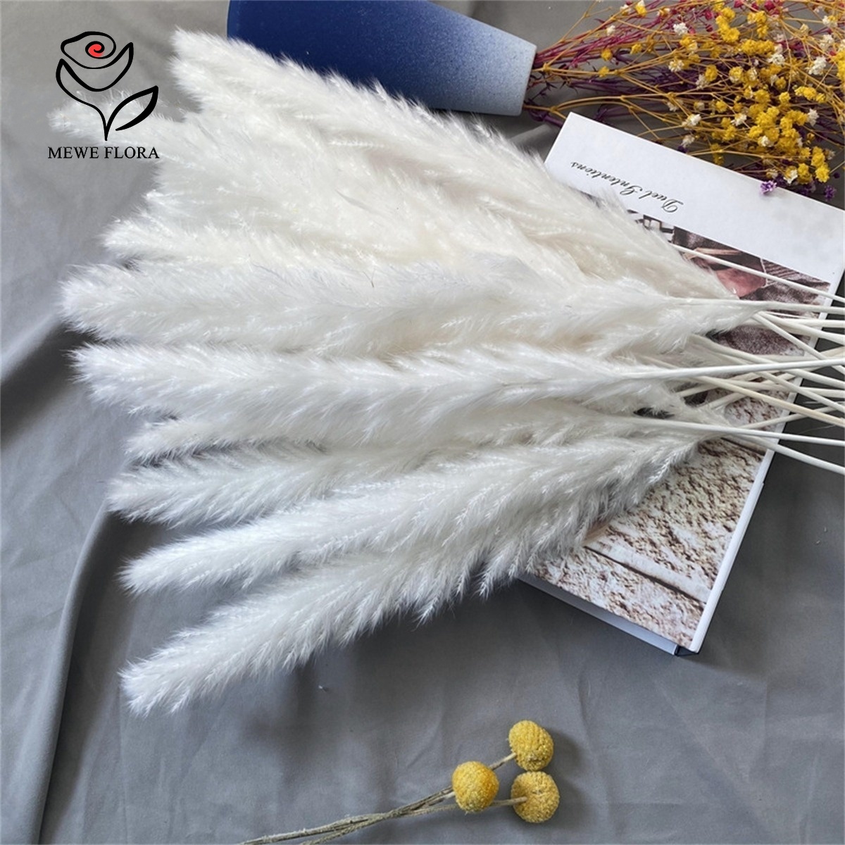 18 Stems Natural Dried Flowers - Pampas Grass Decor ulasan dan harga