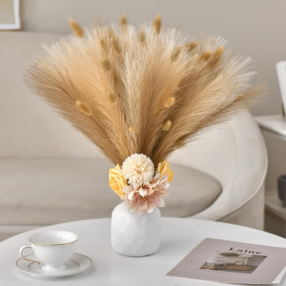 15Pcs Pampas Grass Realistic A - Pampas Grass Decor ulasan dan harga
