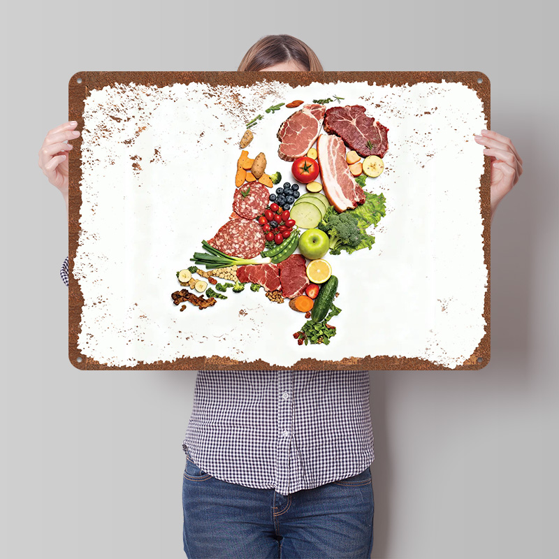 Food Map of Netherlands Made F - Home Decor Netherlands ulasan dan harga