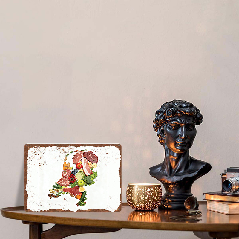 Food Map of Netherlands Made F - Home Decor Netherlands ulasan dan harga