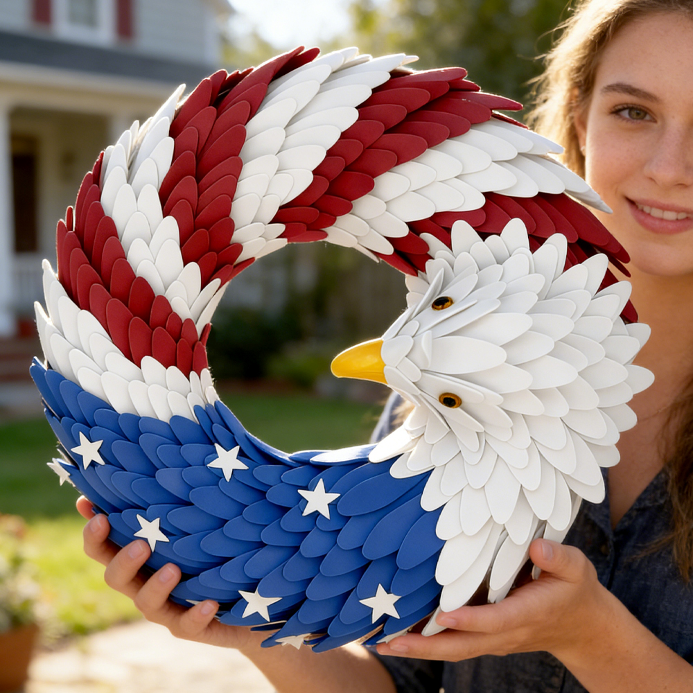 Patriotic Bald Eagle Door Wrea - Home Decor Usa ulasan dan harga