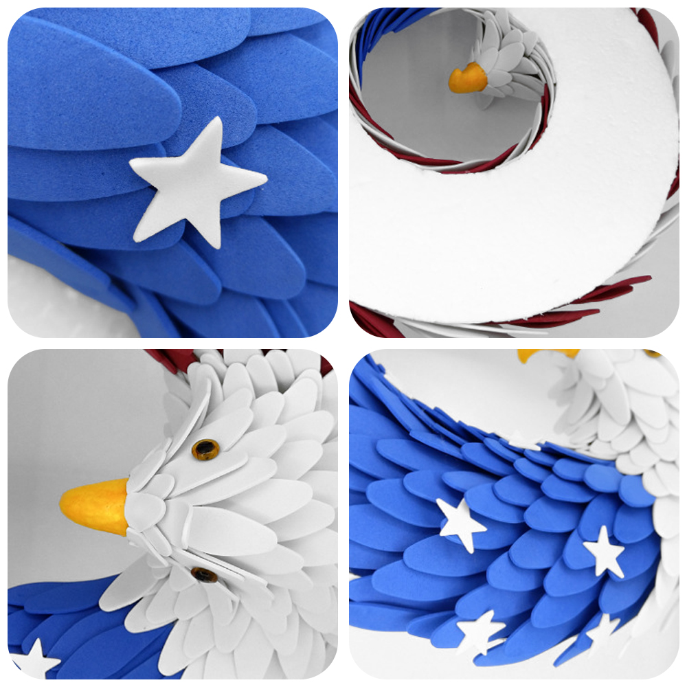 Patriotic Bald Eagle Door Wrea - Home Decor Usa ulasan dan harga