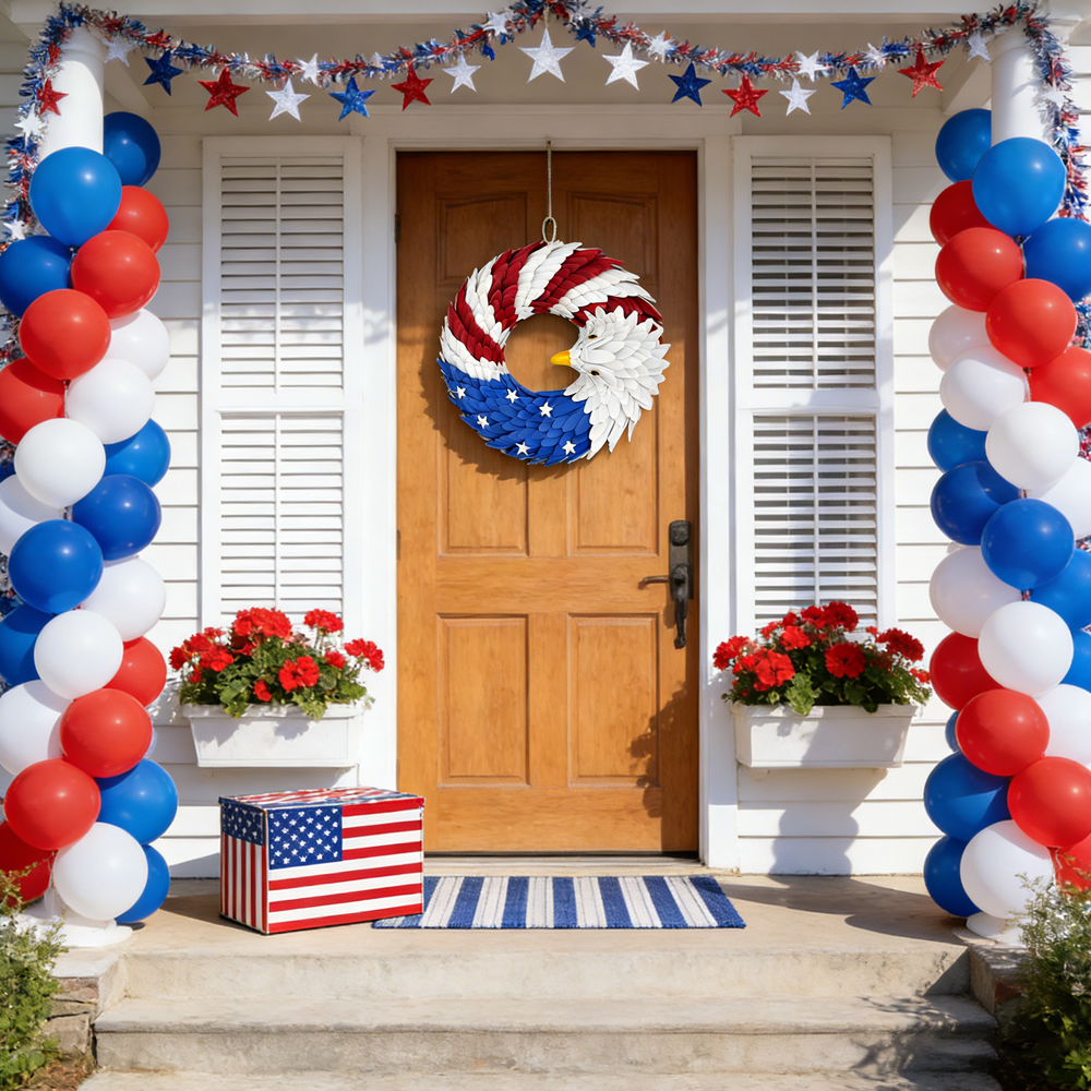 Patriotic Bald Eagle Door Wrea - Home Decor Usa ulasan dan harga