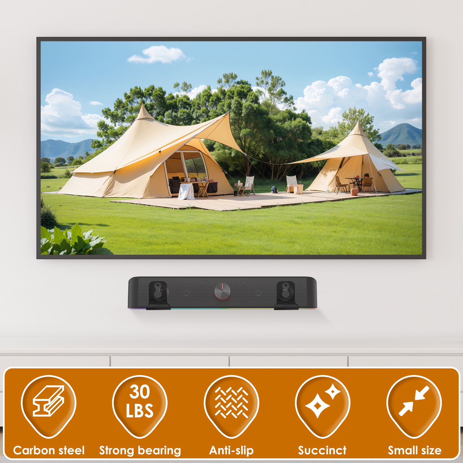 2Pcs Soundbar Speaker Stands W - Home Decor Unique Items ulasan dan harga
