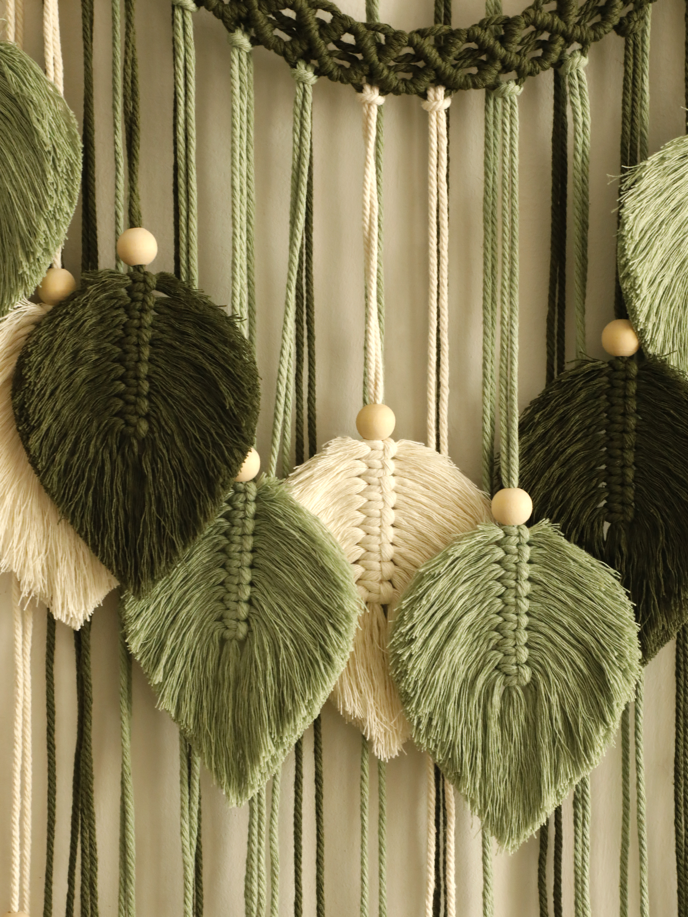 Macrame Leaf Tapestry Boho Hom - Home Decor Y2K ulasan dan harga
