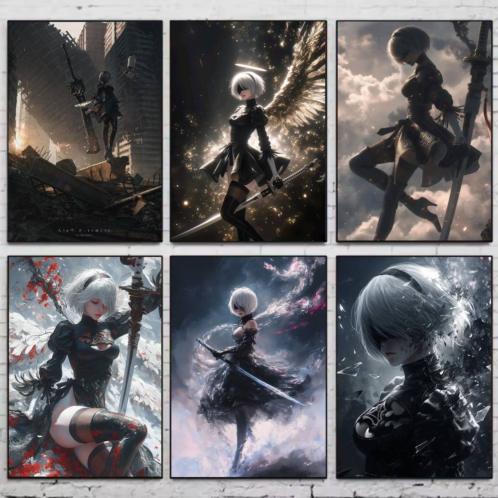 N-NieRAutomata Game Poster HD  - Home Decor Games ulasan dan harga