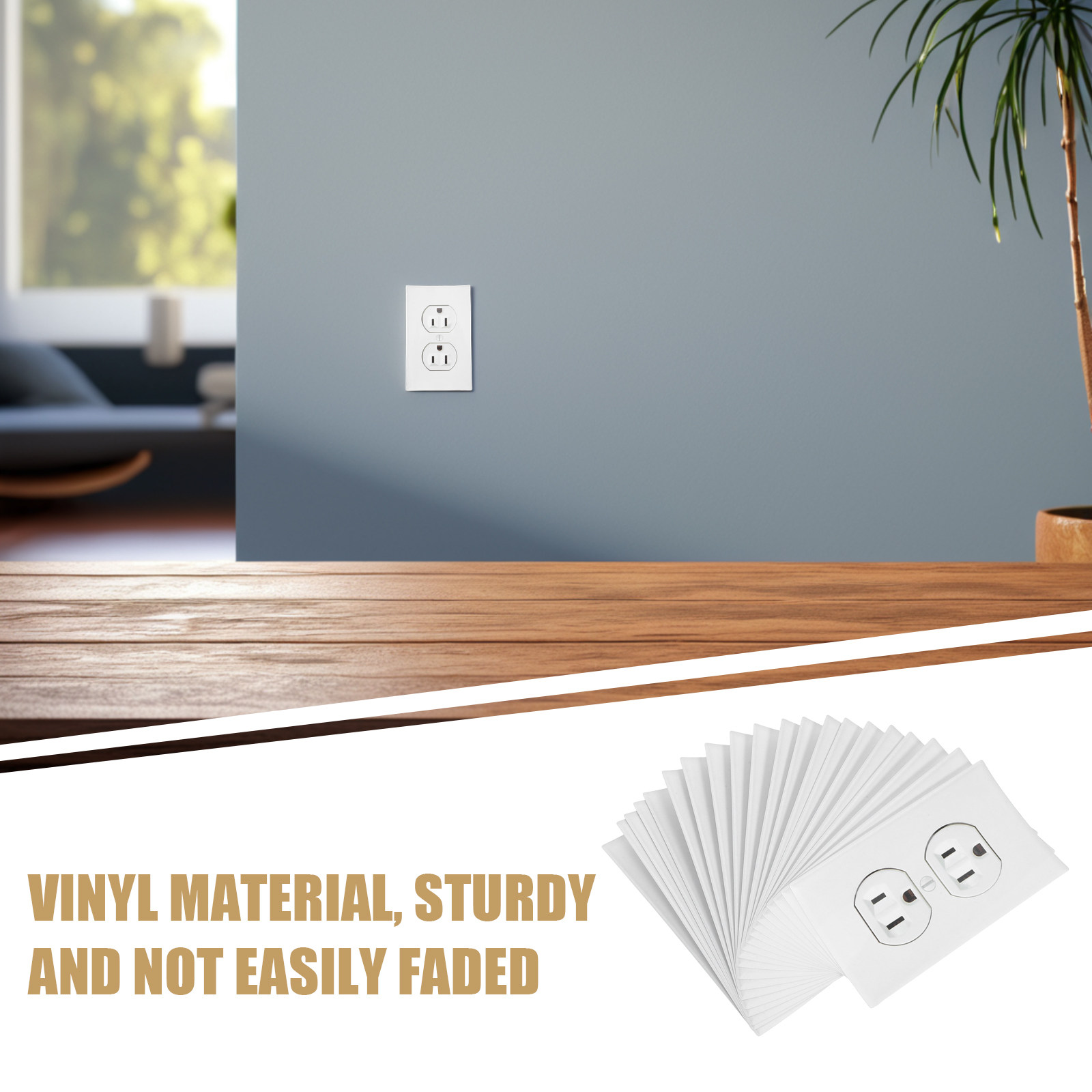20Pcs Socket Simulated Sticker - Home Decor Outlet ulasan dan harga
