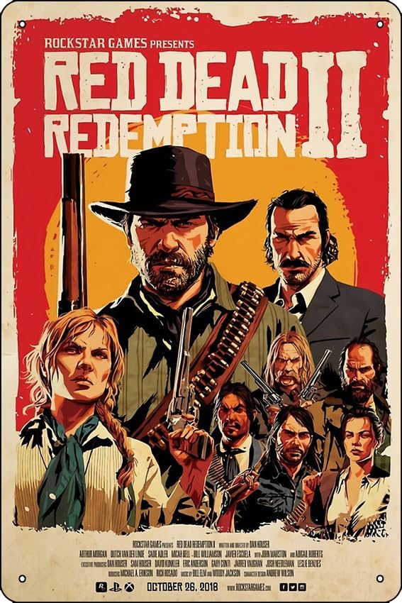 Red Redemption II Poster Poste - Home Decor Games ulasan dan harga