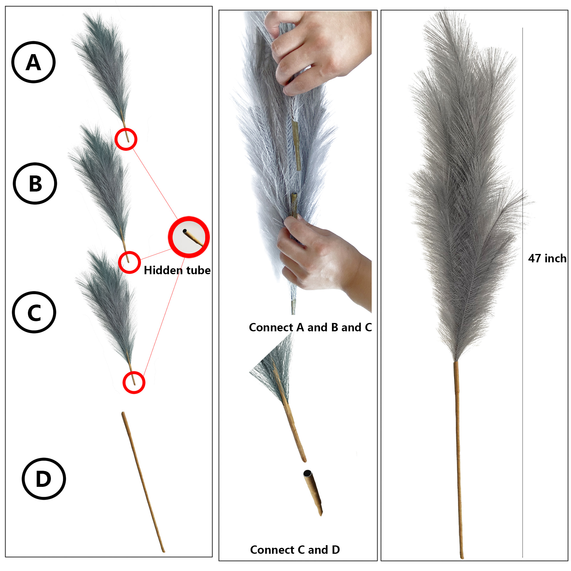 Artificial Faux Pampas Grass L - Pampas Grass Decor ulasan dan harga