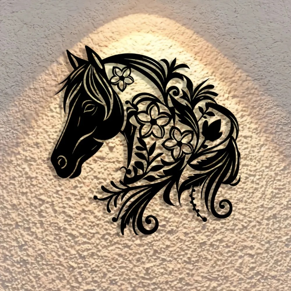 Brand Iron Horse Head Wall Art - Home Decor Brand ulasan dan harga