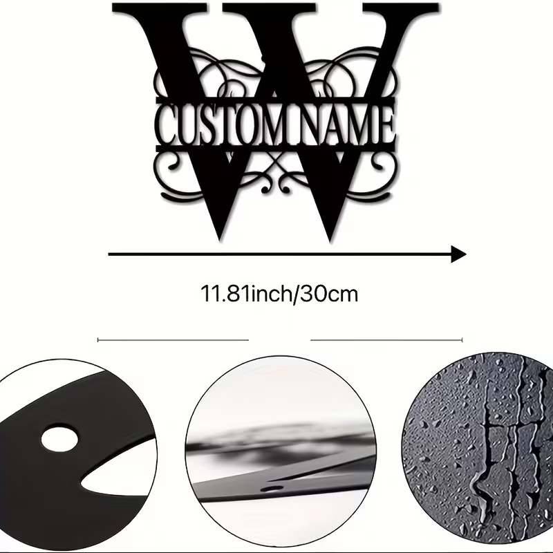 Classic Custom Monogram Metal  - Home Decor Design ulasan dan harga