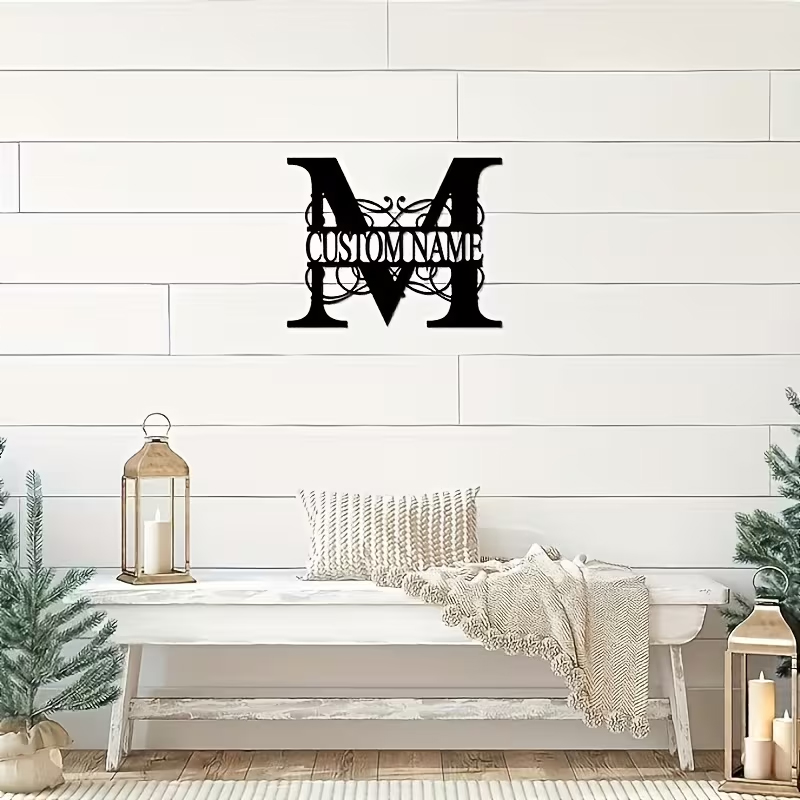 Classic Custom Monogram Metal  - Home Decor Design ulasan dan harga