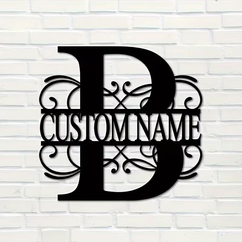 Classic Custom Monogram Metal  - Home Decor Design ulasan dan harga