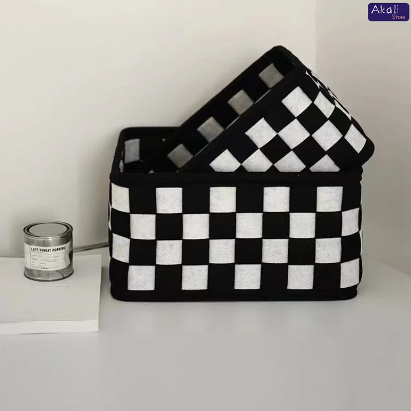 2026Black and White Checkered  - Home Decor You ulasan dan harga