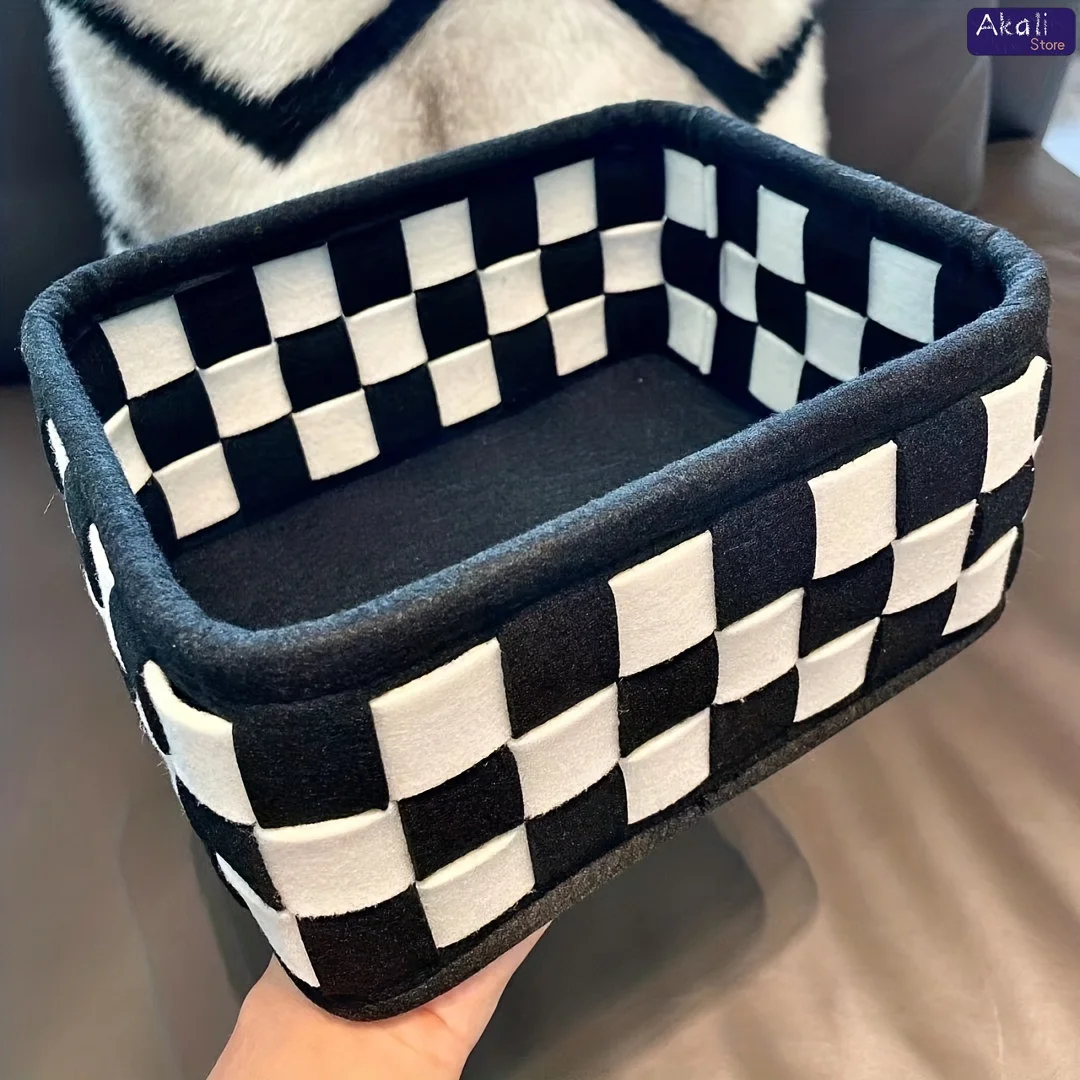 2026Black and White Checkered  - Home Decor You ulasan dan harga