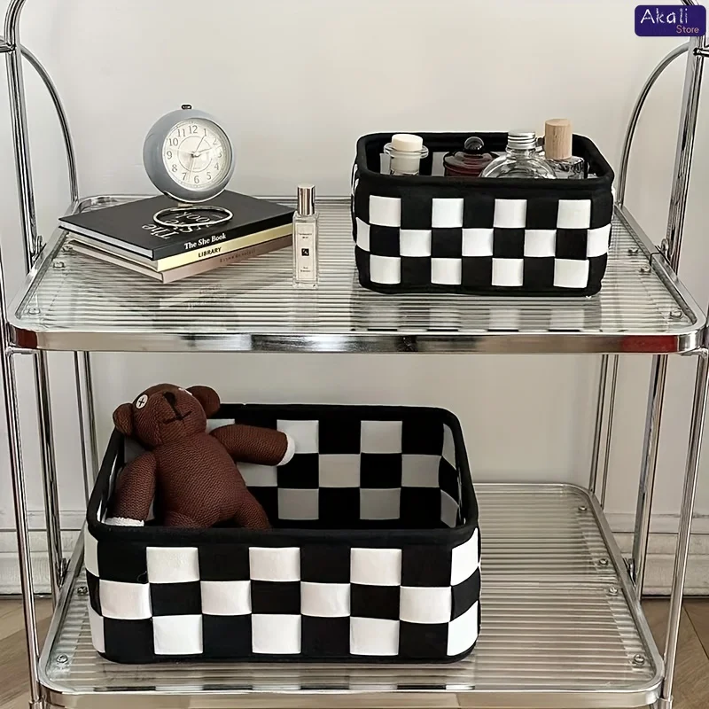 2026Black and White Checkered  - Home Decor You ulasan dan harga