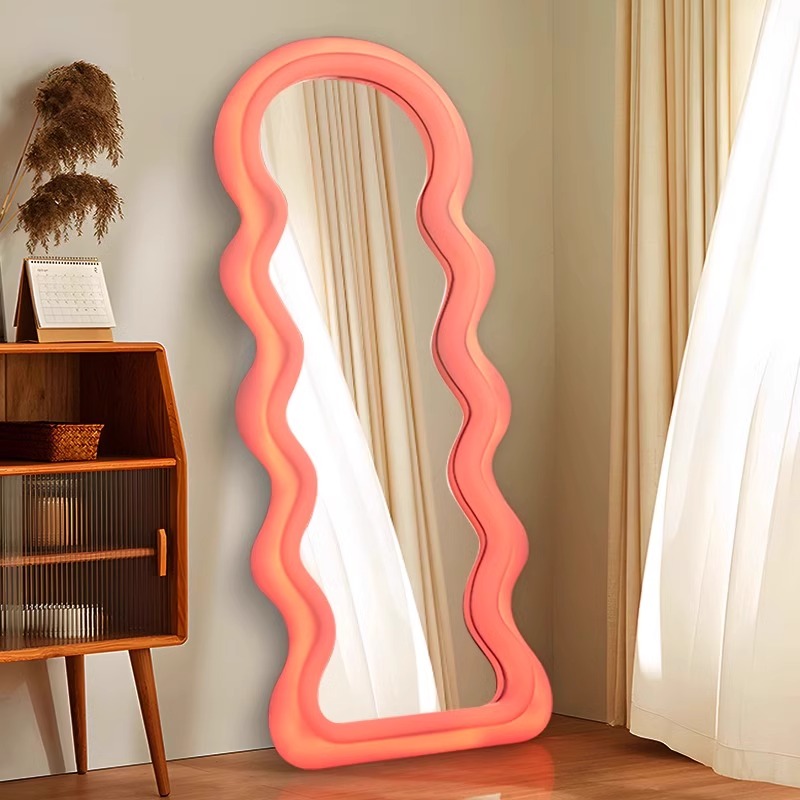 Korean Style Light Mirror Wavy - Flooring Home Decor ulasan dan harga