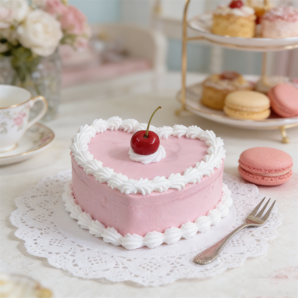 Realistic Pink Heart Cake Jewe - Home Decor Y2K ulasan dan harga